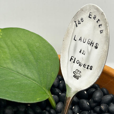 Plant Marker - The earth laughs in flowers