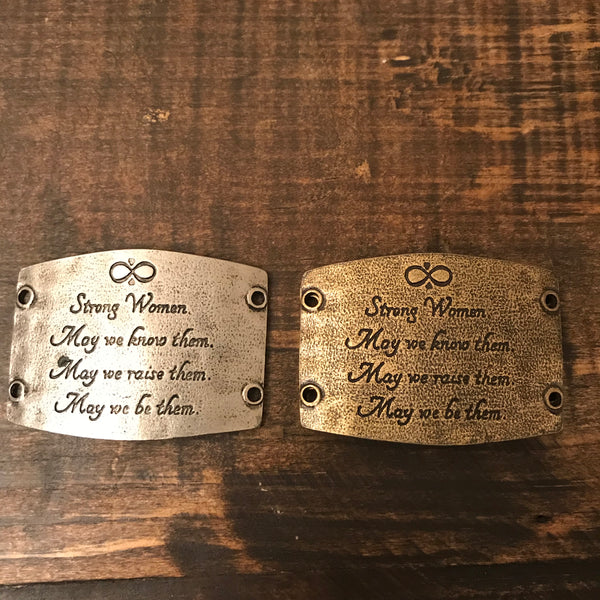 Bracelet - Lenny and Eva - Large Sentiment for Wide Leather Cuff Bracelet - CLEARANCE