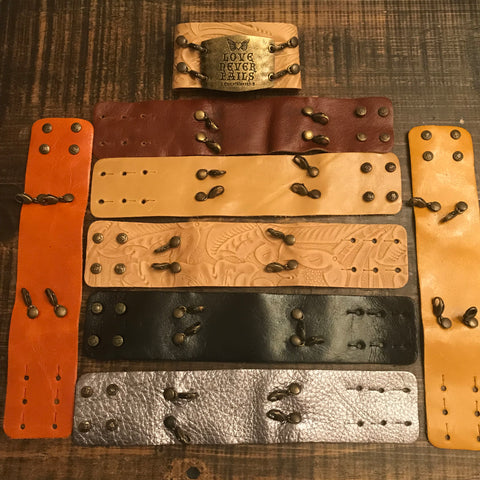 Bracelet - Lenny and Eva - Wide Leather Cuff Bracelet - CLEARANCE