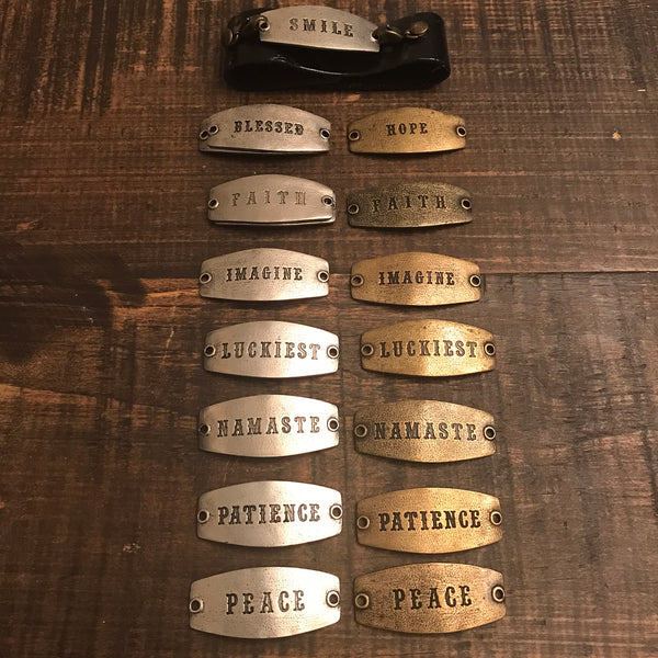 Bracelet - Lenny and Eva - Small Sentiment for Thin Leather Cuff Bracelet - CLEARANCE