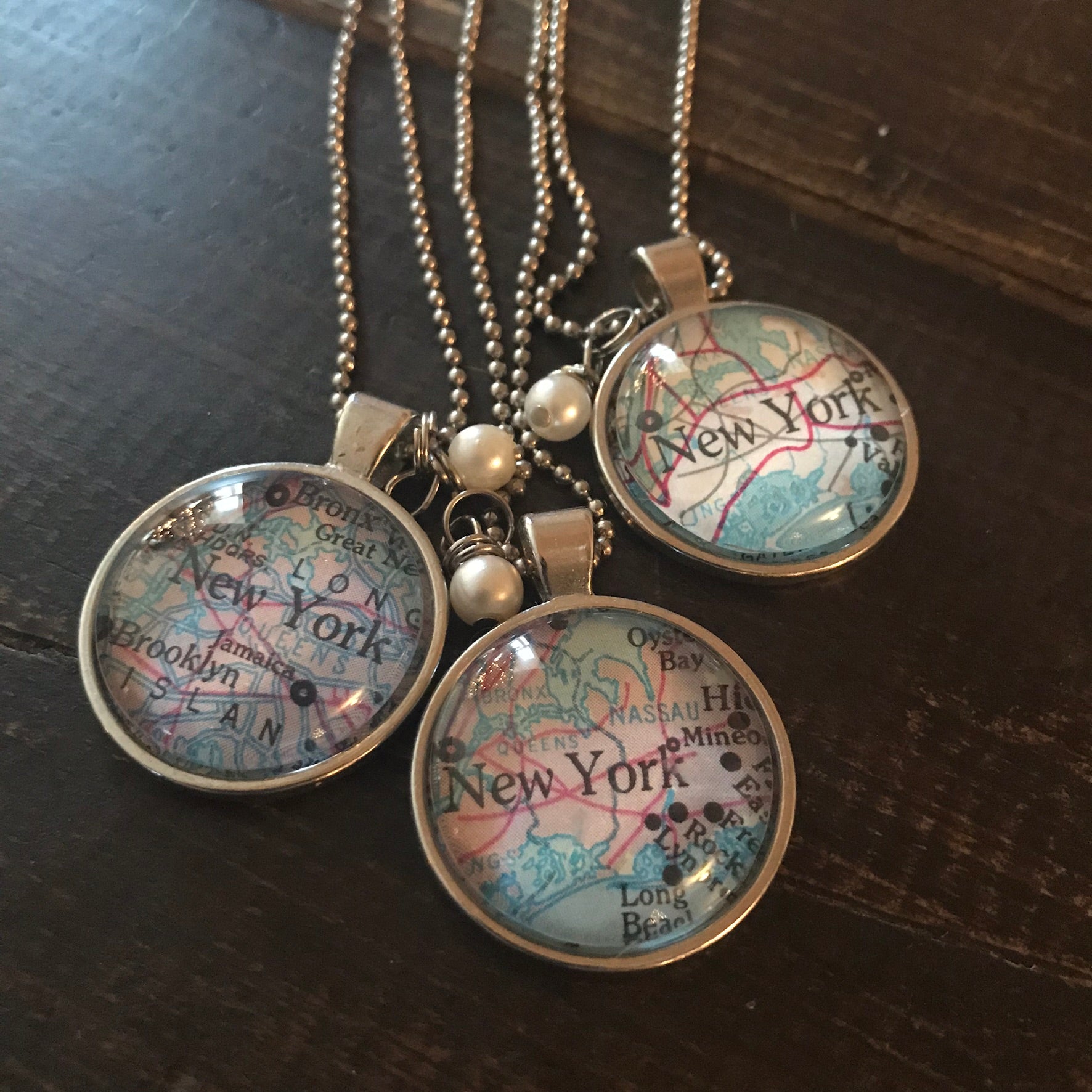 Necklace - Vintage Map Necklaces - CLEARANCE
