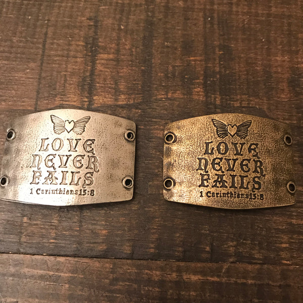Bracelet - Lenny and Eva - Large Sentiment for Wide Leather Cuff Bracelet - CLEARANCE
