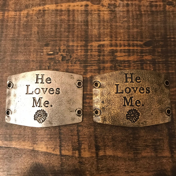 Bracelet - Lenny and Eva - Large Sentiment for Wide Leather Cuff Bracelet - CLEARANCE
