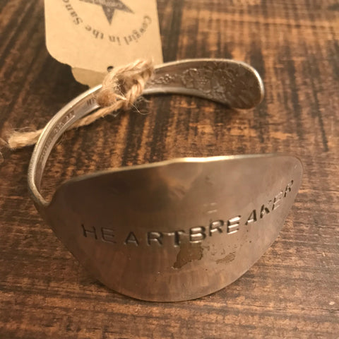 Bracelet - Vintage Spoon Bracelet - Heartbreaker - CLEARANCE
