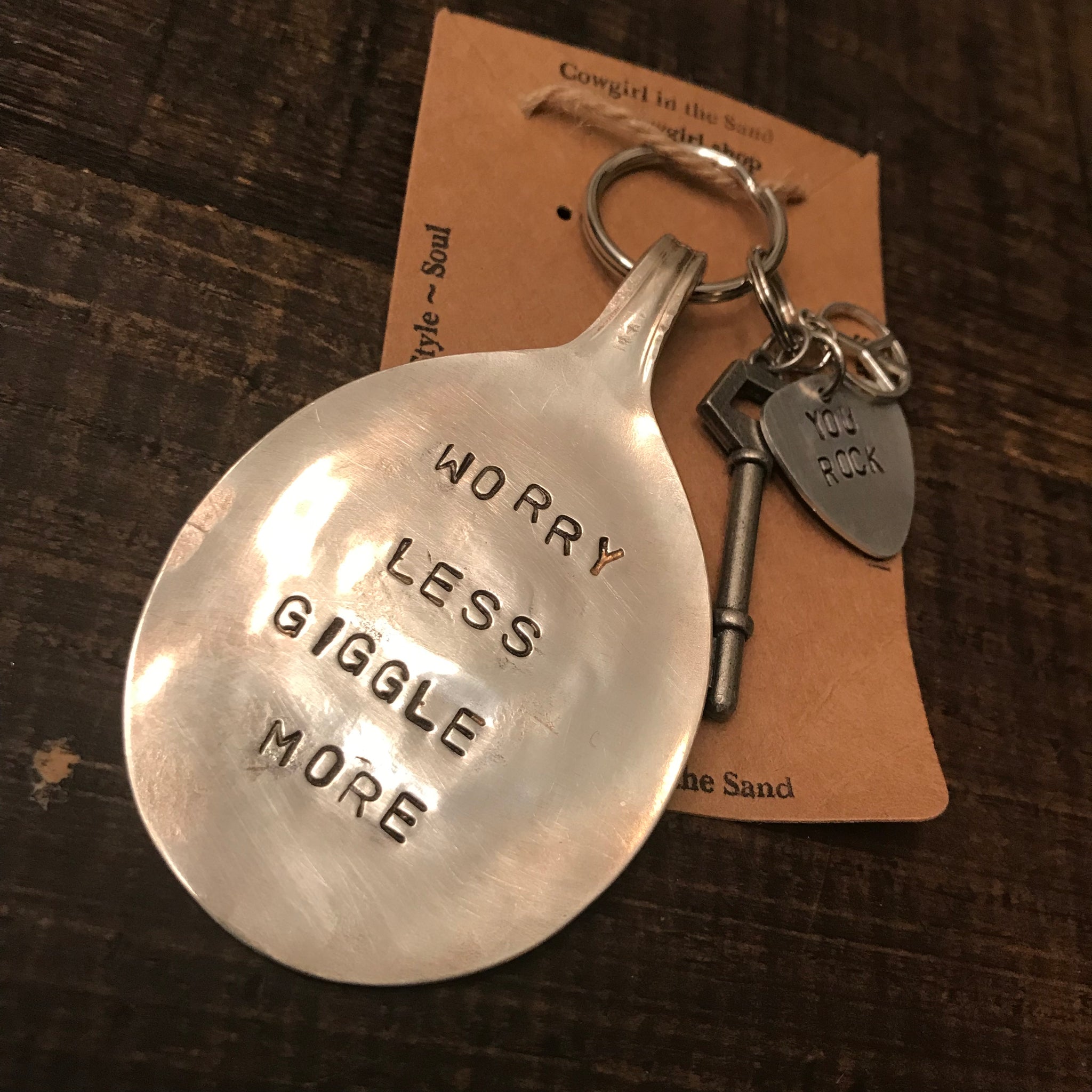 Keychain - Worry Less, Giggle More