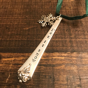 Ornaments - Stamped Flatware - Let It Snow