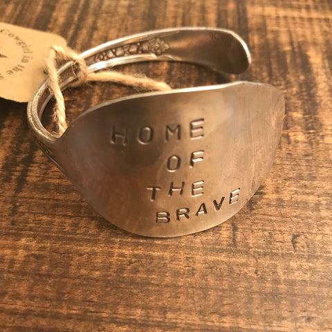 Bracelet - Vintage Spoon Bracelet - Home of the Brave - CLEARANCE
