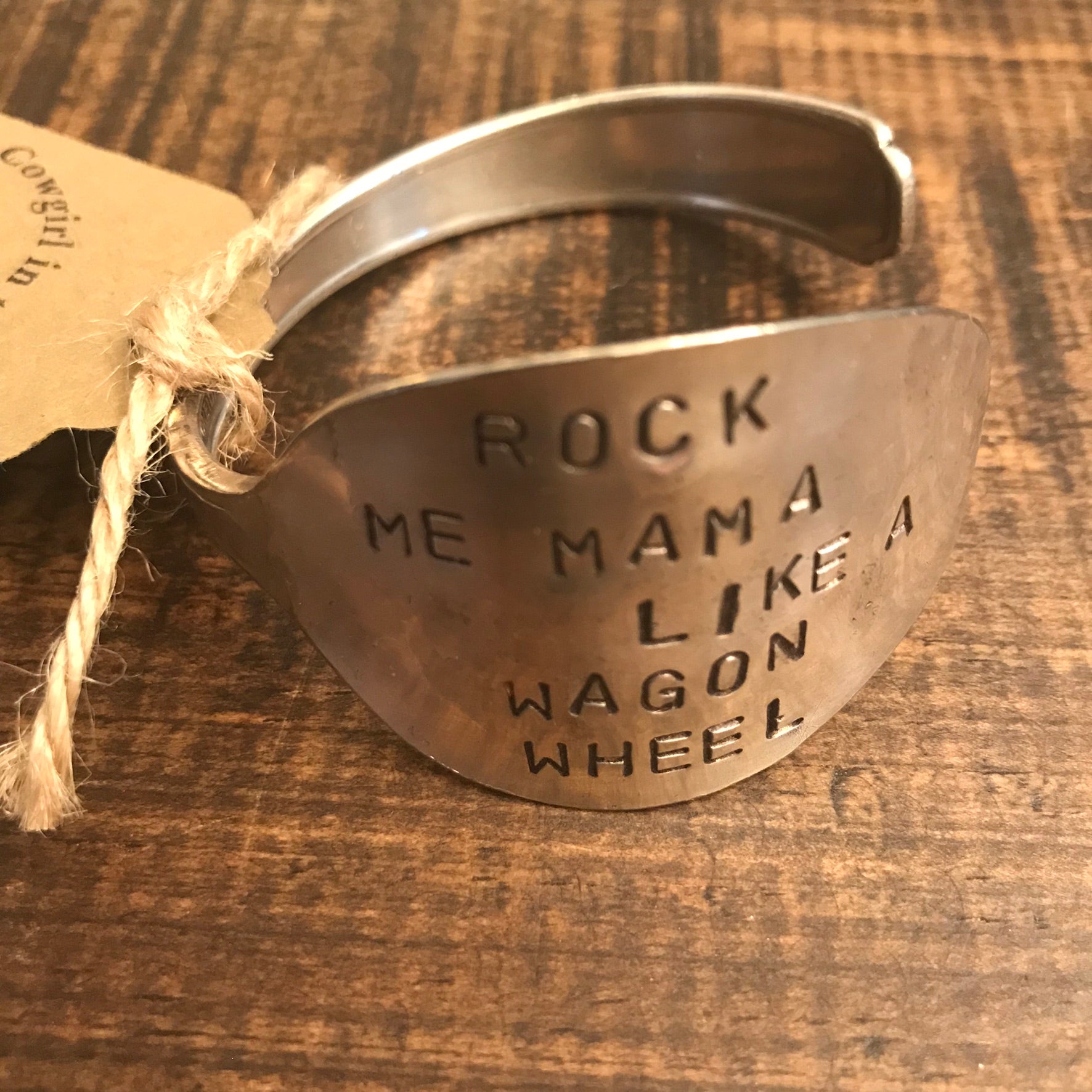 Bracelet - Vintage Spoon Bracelet - Rock Me Mama Like a Wagon Wheel - CLEARANCE