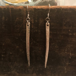 Earrings - Hammered Fork Tine - 1.5”