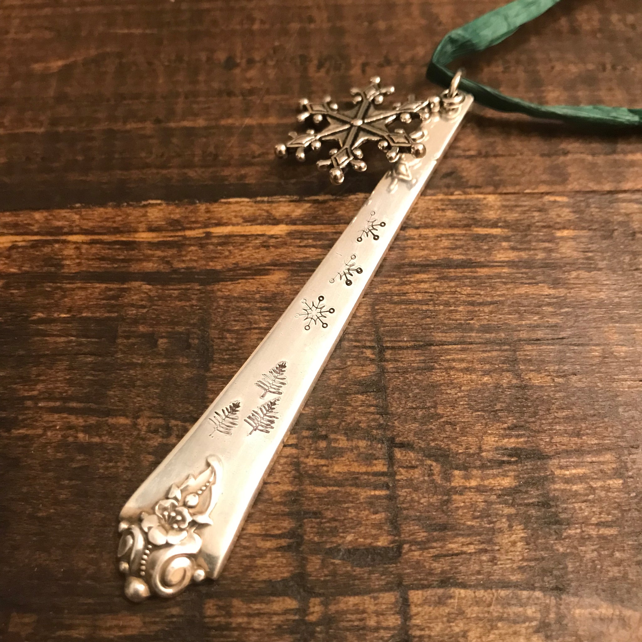Ornaments - Stamped Flatware - Snowflakes and Pine Trees