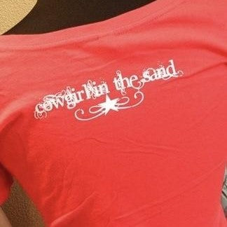 Women's Tee - Cowgirl in the Sand Star - Red - CLEARANCE