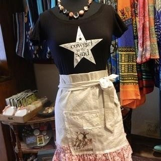 Women's Tee - Cowgirl in the Sand Star - Black - CLEARANCE