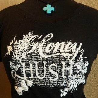 Women's Tee - Honey Hush - Black - CLEARANCE