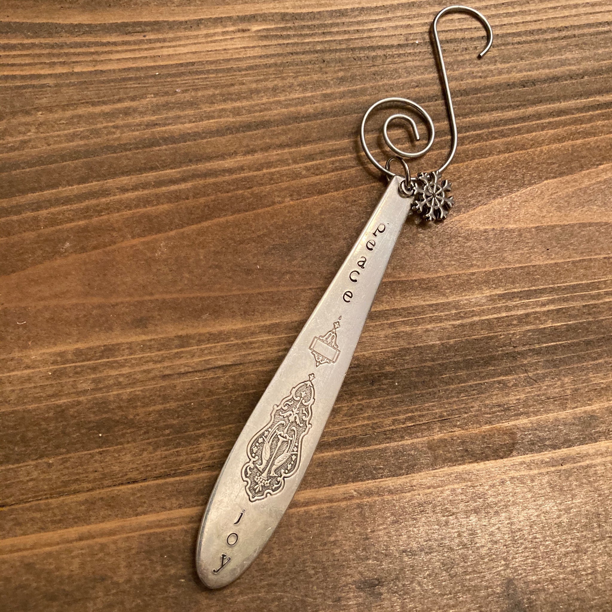 Ornaments - Stamped Flatware - Peace and Joy