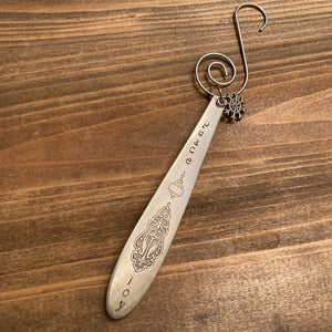 Ornaments - Stamped Flatware - Peace and Joy