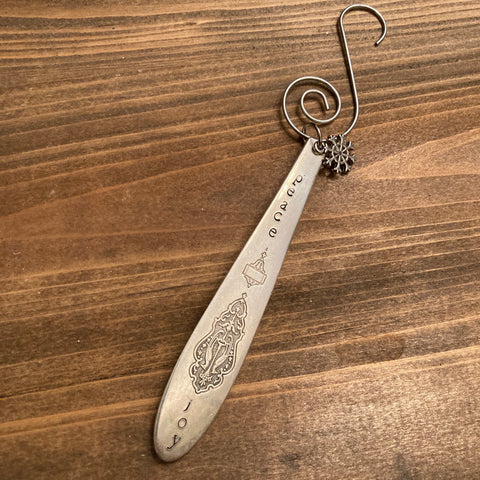 Ornaments - Stamped Flatware - Peace and Joy