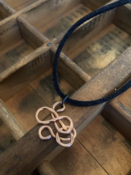 Necklace - To Infinity and Beyond - Copper/Suede Cord