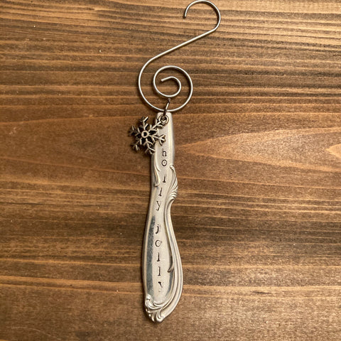 Ornaments - Stamped Flatware - Holly Jolly
