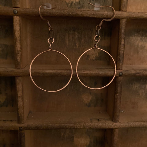 Earrings - Copper Hoops - Small