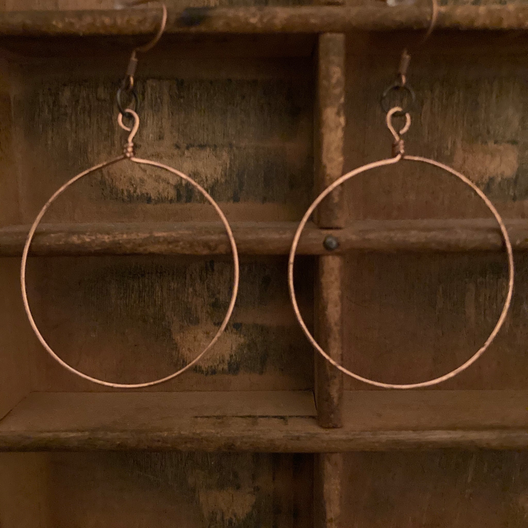 Earrings - Copper Hoops - Large
